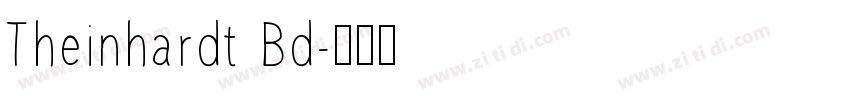 Theinhardt Bd字体转换